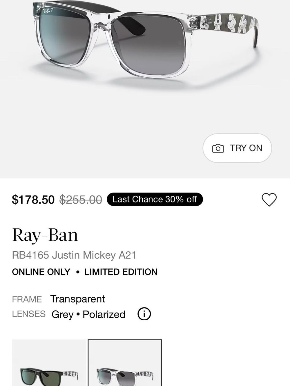 Disney Mickey Mouse Ray-Ban sunglasses - Picture 7 of 7